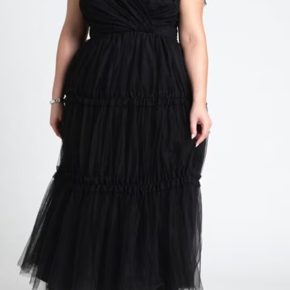 Eloquii Black Midi Dress
